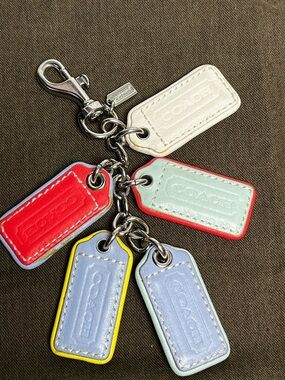 Coach Multi 1.5” Hangtag Key Fob/Bag Charm